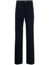 Off-white Stripe-detail Straight-leg Trousers In Blue