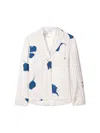 Off-white Stripe Flwr Pajama Ls Shir In White
