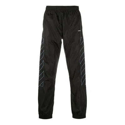 Off-white Stripe Nylon Training Long Pants Black