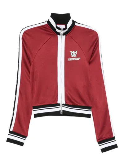OFF-WHITE STRIPE-TRIM TRACK JACKET