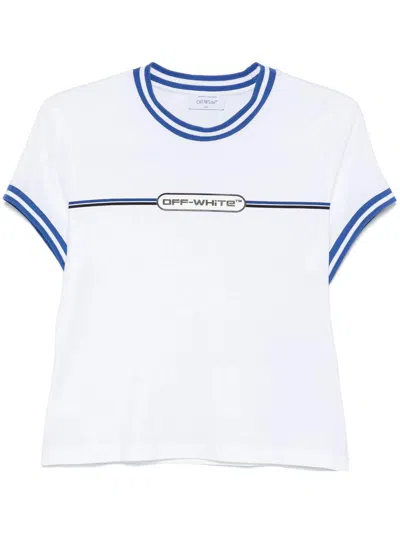 Off-white Striped 90s Logo-print T-shirt In Multicolor