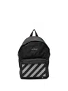 Off-white Striped Backpack In Black