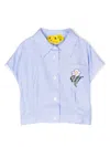 Off-white Striped Embroidered Shirt In Blue