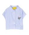 Off-white Striped Embroidered Shirt In Blue