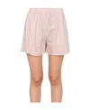 Off-white Striped Pattern Shorts In Nude