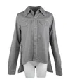 Off-white Striped Lapel Shirt In Gray