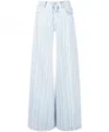 OFF-WHITE STRIPED PALAZZO PANTS IN WHITE AND LIGHT BLUE FOR WOMEN