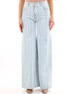 Off-white Off White Striped Palazzo Pants In Multi