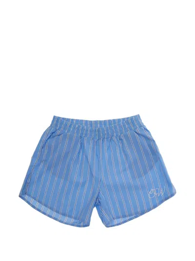 Off-white Kids' Striped Shorts In Blue