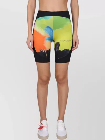 OFF-WHITE STROKE BRUSH CYCLIST SHORTS
