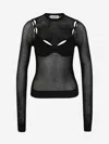 Off-white Net Arrow Bralette Black Viscose Top