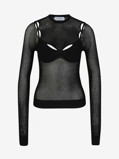 OFF-WHITE OFF-WHITE STRUCTURED OPENWORK TOP