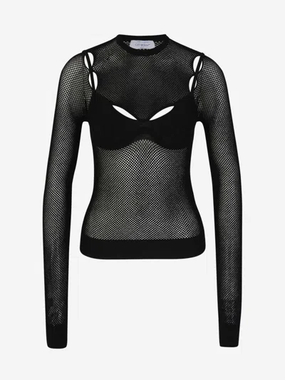 OFF-WHITE OFF-WHITE STRUCTURED OPENWORK TOP