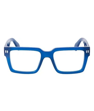 Off-white Style 54 Square Eyeglasses In Blue