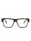 Off-white Style 60 Square Eyeglasses In Braun