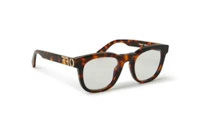 Pre-owned Off-white Style 71 Eyeglasses Havana (oerj071s24pla0016000)