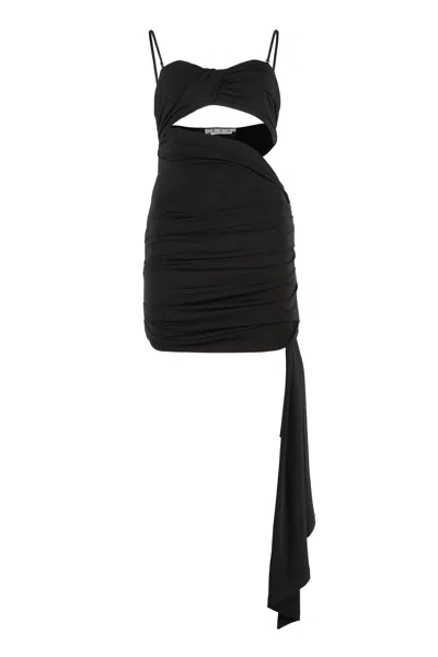 Off-white Stylish Cut-out Black Dress For Women