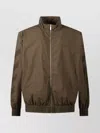 Off-white Stylish Short Jacket High Collar In Brown