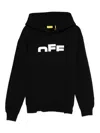 Off-white Black Hoodie With  Kids Logo In Black