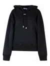 Off-white Hooded Cotton Sweatshirt Kangaroo Pocket In Negro