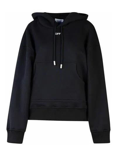 OFF-WHITE BLACK COTTON HOODIE