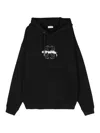 Off-white Skate-hoodie Mit Flock-pfeil In Negro