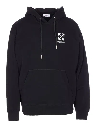 Off-white Small Arrow Logo Hoodie In Black Cotton