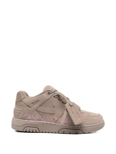 Off-white Suede Sneakers In Brown