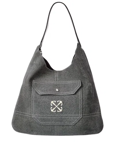 Off-white Suede Tote In Black