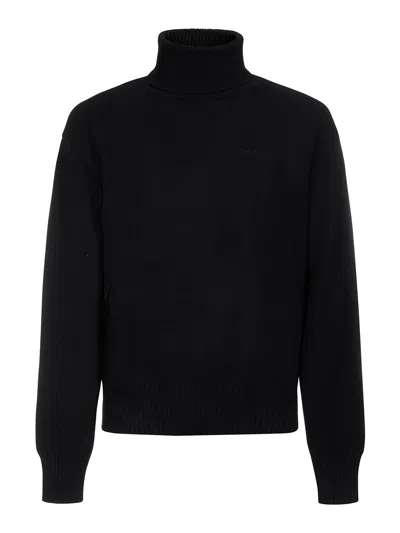 Off-white Wool Crewneck In Black