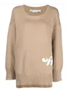 Off-white Crew Necks In Camel