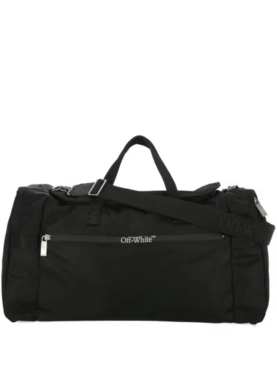 Off-white Logo-print Holdall Bag In Black-no