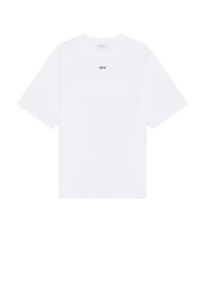 Off-white Classic Fit T-shirt With Subtle Logo Detail And Premium Cotton Blend In Black