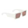 Off-white Troy Arrow Rectangle Sunglasses In White