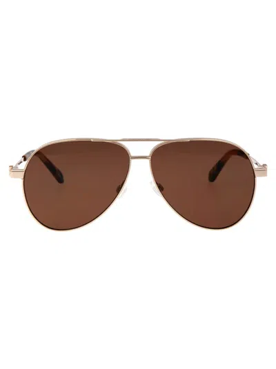 Off-white Sunglasses In 7664 Gold Brown