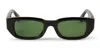 Off-white Oeri124 Fillmore 1055 Black Green Sunglasses In Black