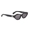 Off-white Kent Acetate Cat-eye Sunglasses In Black