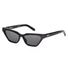 Off-white Sculpted Rectangle Sunglasses Uv Protection In Black
