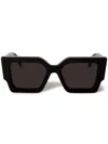 Off-white Silverstone Arrow Square Sunglasses In Black Da