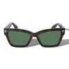 Off-white Cincinnati - Havana / Green Sunglasses In Brown