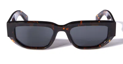 Off-white Venezia Tortoiseshell Rectangle Sunglasses In Brown