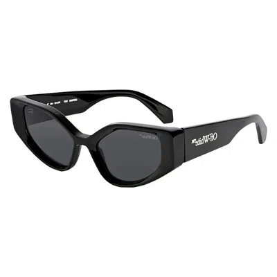 Off-white Sunglasses Cat Eye Full Rim, Black Frame And Dark Grey Lens Oeri063memphis1007