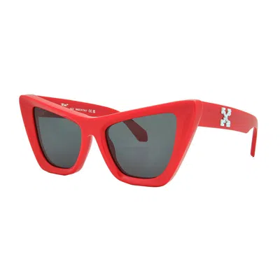 Off-white Cat-eye Logo-detail Sunglasses In Red
