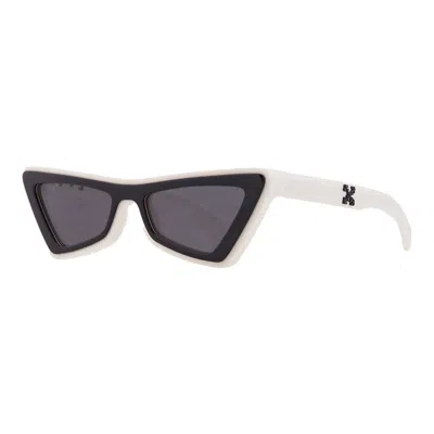 Off-white Sunglasses Cat Eye Full Rim, White Frame And Dark Grey Lens Oeri042artemisia0207