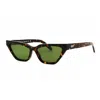 Off-white Sunglasses Cat Eye Full Rim, White Frame And Gold Mirror Lens Oeri13bmadison0176 In Brown