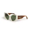 Off-white Denver Beveled Acetate Butterfly Sunglasses In Crl
