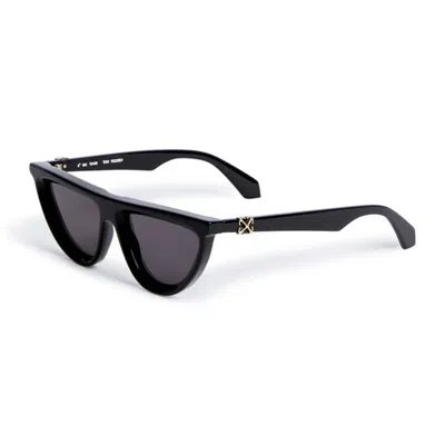 Off-white Sunglasses Geometric Full Rim, Black Frame And Dark Grey Lens Oeri13vjasper1007