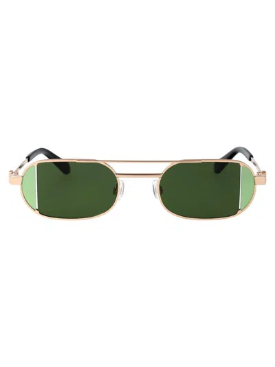 Off-white Sunglasses In Gold