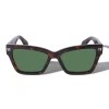 Off-white Cincinnati - Havana / Green Sunglasses In Havana