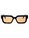Off-white Sunglasses In Havana Camel